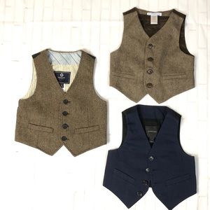 Janie & Jack Boys Button Up Vest sz 18-24m